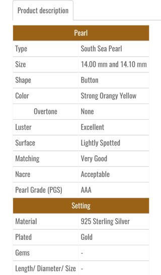 Pendientes Perlas Golden South Sea GIA