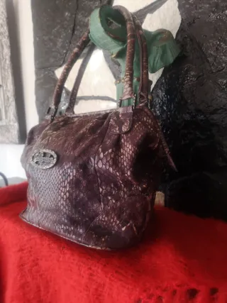 Bolso Piel Billionaire Morado/Gris