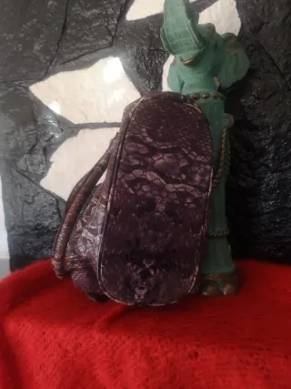 Bolso Piel Billionaire Morado/Gris