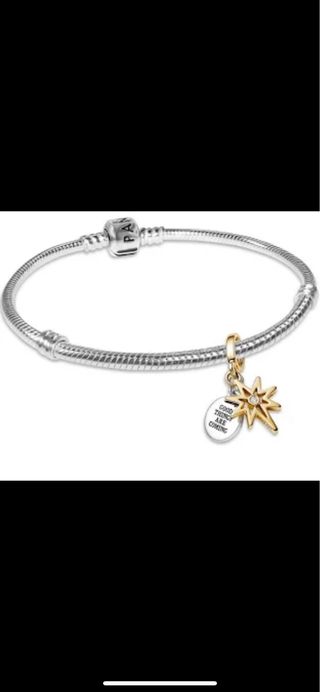 Pulsera Pandora con 3 colgantes