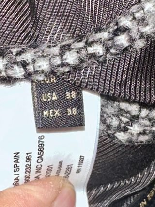 Cazadora lana Massimo Dutti gris 3/4