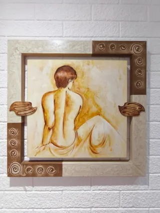 2 cuadros decorativos mujer y hombre