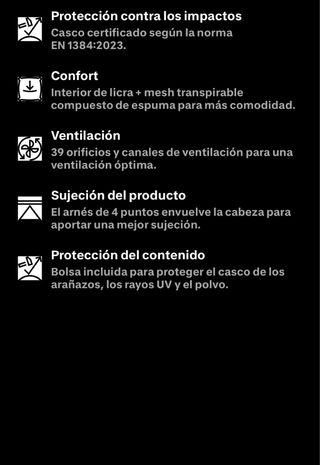 Casco de equitación negro con visera