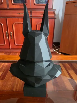 Busto Anubis Low Poly Impreso 3D
