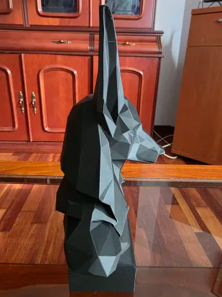 Busto Anubis Low Poly Impreso 3D