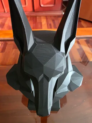 Busto Anubis Low Poly Impreso 3D
