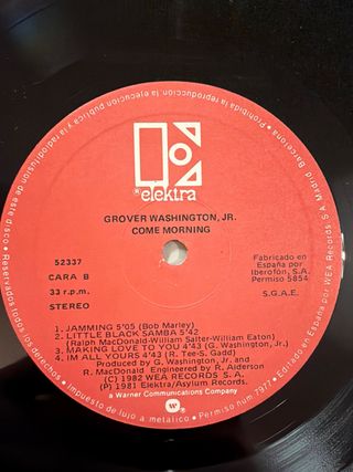 Vinilo Grover Washington Jr. Come Morning