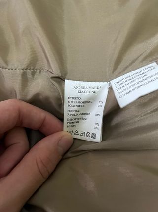 Piumino Andrea Mare beige taglia S - Piuma