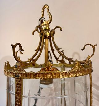 Farol colgante antiguo neoclásico francés bronce