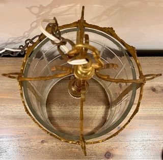 Farol colgante antiguo neoclásico francés bronce