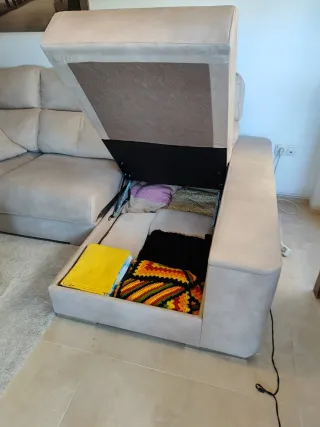 Sofá Chaiselongue Beige