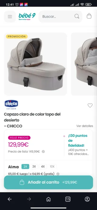 Capazo Chicco Nuevo