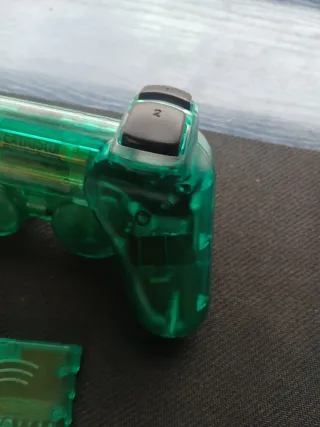 Mando Inalámbrico PS2 Transparente Verde