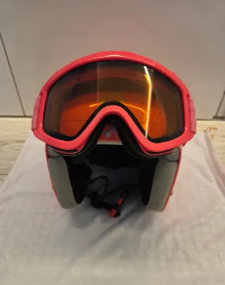 Casco POCito ski niña coral/rosa