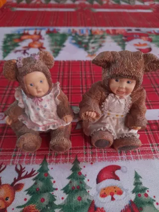 Coppia Bambole Orsetto Ceramica