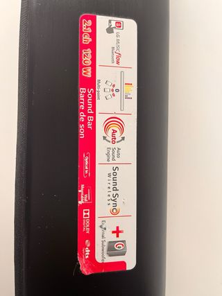 Barra Sonido + Subwoofer + Mando Bluetooth/Óptico