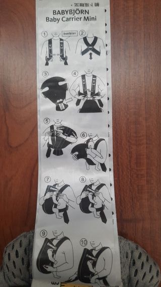 Mochila Portabebés Babybjörn Mini Gris