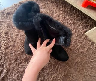 Botines tacón con pelo