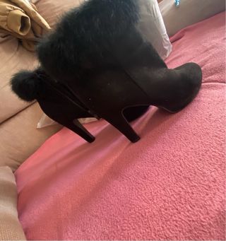 Botines tacón con pelo