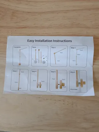 Soporte móvil madera cuna bebé