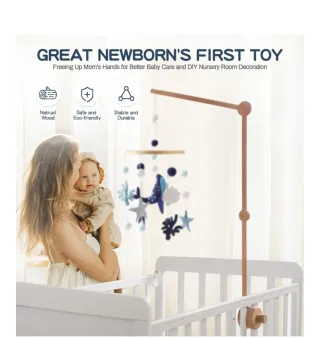 Soporte móvil madera cuna bebé