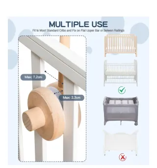 Soporte móvil madera cuna bebé