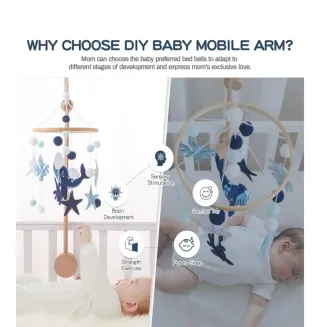 Soporte móvil madera cuna bebé