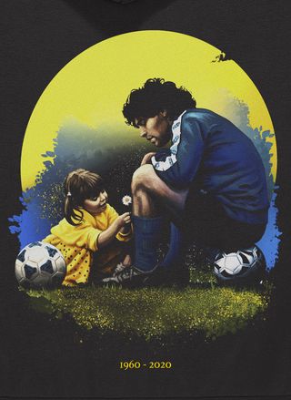 Felpa Unisex Maradona D10S Dios Vive Limited