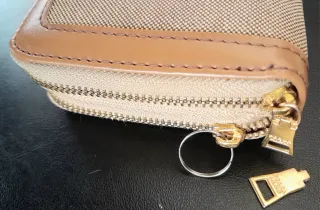 Cartera Billetera Prada Beige y Marrón