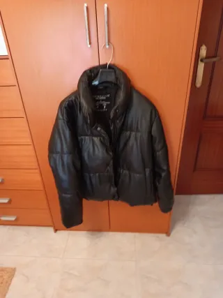 Chaquetón acolchado mujer negro