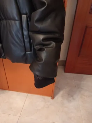 Chaquetón acolchado mujer negro