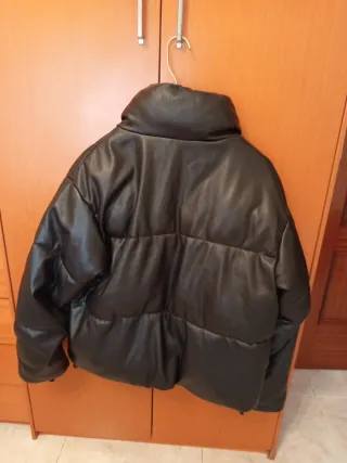 Chaquetón acolchado mujer negro