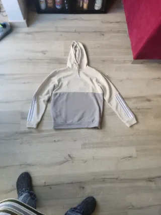 Sudadera Adidas Beige y Gris