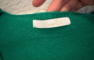 Jersey verde con puntilla de Carlota&Co