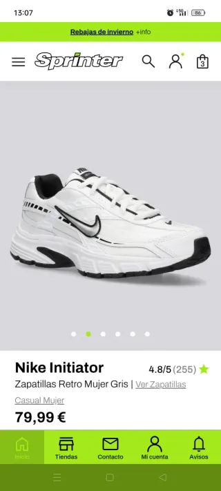 Zapatillas Nike Initiator Mujer Gris