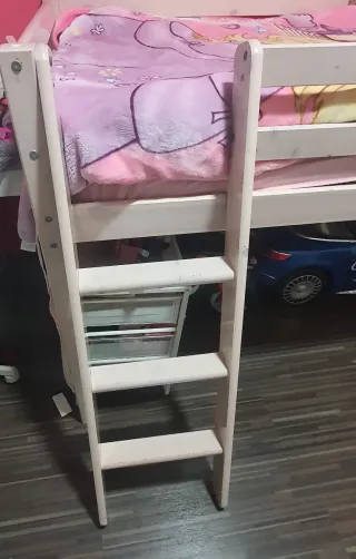 Cama alta de madera flexa de 90x190