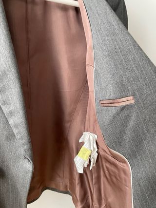 Chaqueta Zara rayas gris