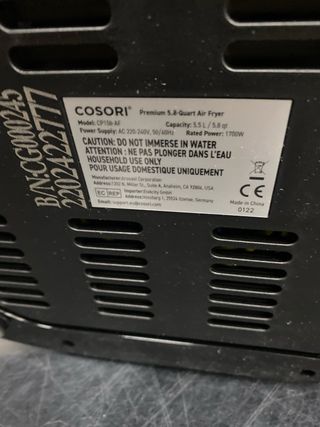 Freidora COSORI Negra