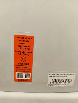 Silla de coche Römer Britax. Grupo 2/3.