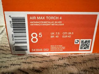 Nike Air Max Torch 4 Scarpe Uomo Nero Argento