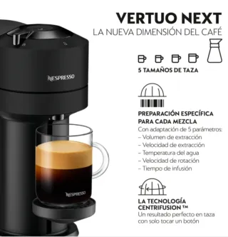 Cafetera Nespresso Vertuo next Negra