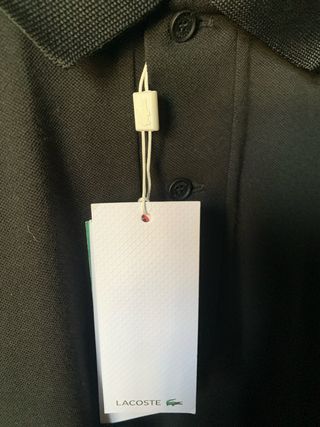Polo Lacoste manga corta negro Talla M