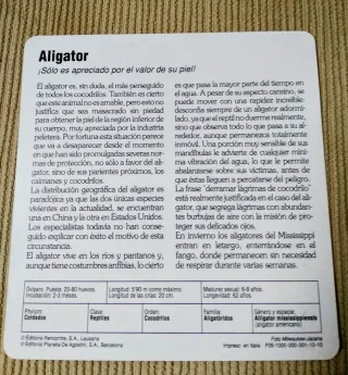 Fichas educativas de animales para niños