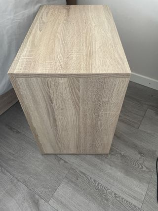 Mesitas de noche madera y blanco