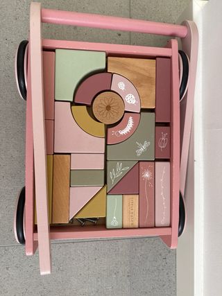 Carrito puzzle Little Dutch rosa