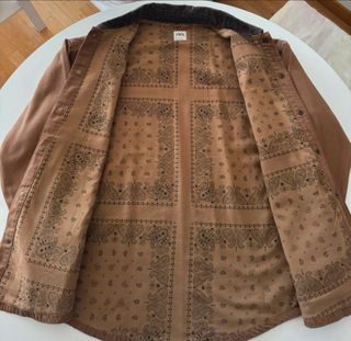 Chaqueta ZARA Marrón Cuello Pana