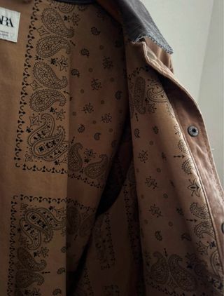 Chaqueta ZARA Marrón Cuello Pana