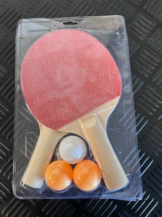 Juego 2 raquetas ping pong y 3 pelotas