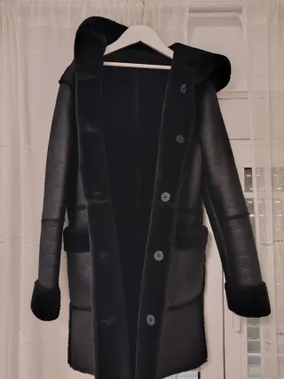 Abrigo largo doble faz mujer reversible *CHOLLAZO