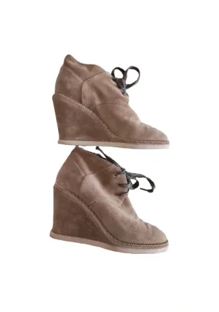 Chanel Scarpe Zeppa Beige